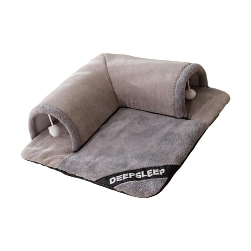 kowaku Kreatives Haustier-Katzen-Tunnel-Bett-Versteck, leichtes Übungsspielzentrum, für kleine Tiere, draußen, drinnen, Kätzchen, grau kowaku Kreatives Haustier-Katzen-Tunnel-Bett-Versteck, leichtes Übungsspielzentrum, für kleine Tiere, draußen, drinnen, Kätzchen, grau von kowaku