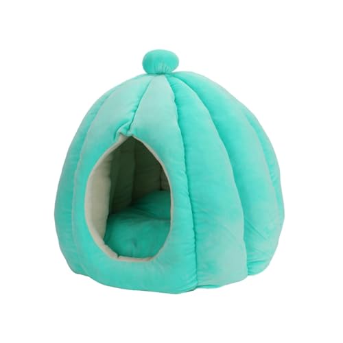 kowaku Kürbisförmiges Katzenbett, Hundebetten, weiches Haustierzubehör, halbgeschlossenes Katzennest für Kätzchen, Katzen und Hunde, blau grün L kowaku Kürbisförmiges Katzenbett, Hundebetten, weiches Haustierzubehör, halbgeschlossenes Katzennest für Kätzchen, Katzen und Hunde, blau grün L von kowaku