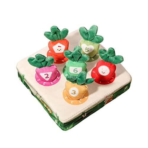 kowaku Lustiges Karotten Plüschtier für Hunde, Gemüse Obst Interaktion Bildungsspiel Pull Karotte Stofftier, Geschenk Haustier Bisspuppe IQ Spielzeug Training, 6 Löcher kowaku Lustiges Karotten Plüschtier für Hunde, Gemüse Obst Interaktion Bildungsspiel Pull Karotte Stofftier, Geschenk Haustier Bisspuppe IQ Spielzeug Training, 6 Löcher von kowaku