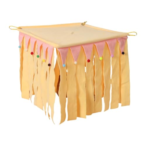 kowaku Meerschweinchen-Versteck, Kleintier-Versteck, Übungstraining, atmungsaktives Haustiernest, Hamsterhaus für Kätzchen, Kaninchen, Mäuse, Frettchen, Gelb, S von kowaku