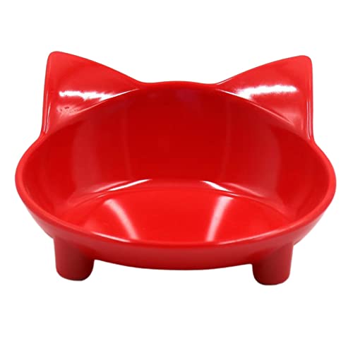 kowaku Nette Haustier Katze Ohren geformt Futter Wasser Schüssel rutschfeste Fütterung Breite Schüssel, rot kowaku Nette Haustier Katze Ohren geformt Futter Wasser Schüssel rutschfeste Fütterung Breite Schüssel, rot von kowaku
