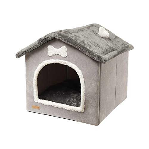 kowaku Niedliches Hundebett Haus Komfortkissen Warm Hundehütte Korb Katzenhaus Semienclosed Anti-Rutsch Winter Warm Haustierbett für kleine, mittelgroße Hunde Katzen, L kowaku Niedliches Hundebett Haus Komfortkissen Warm Hundehütte Korb Katzenhaus Semienclosed Anti-Rutsch Winter Warm Haustierbett für kleine, mittelgroße Hunde Katzen, L von kowaku