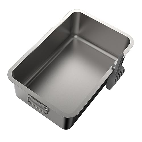 kowaku Offene Katzentoilette, Kätzchen-Töpfchen-Toilette, Edelstahl, einfache Reinigung, spritzwassergeschützt, mit Griffen, Heimtierbedarf, offene, 60cmx40cmx15cm kowaku Offene Katzentoilette, Kätzchen-Töpfchen-Toilette, Edelstahl, einfache Reinigung, spritzwassergeschützt, mit Griffen, Heimtierbedarf, offene, 60cmx40cmx15cm von kowaku