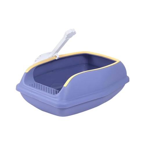kowaku Offene Katzentoilette, Katzentoilette mit hoher Seitenwand, Katzenstreubehälter, Katzensandkasten für Kleintiere, Katzentoilette, L Violett kowaku Offene Katzentoilette, Katzentoilette mit hoher Seitenwand, Katzenstreubehälter, Katzensandkasten für Kleintiere, Katzentoilette, L Violett von kowaku
