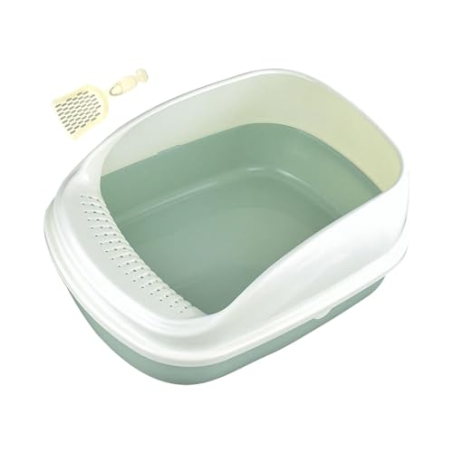 kowaku Offene Katzentoilette Katzentoilette Katzensandkasten Spritzwassergeschützter Katzenstreu Behälter Stabil Hohe Seiten für Haustierbedarf Kleine Mittlere Große Katzen, Grün Groß kowaku Offene Katzentoilette Katzentoilette Katzensandkasten Spritzwassergeschützter Katzenstreu Behälter Stabil Hohe Seiten für Haustierbedarf Kleine Mittlere Große Katzen, Grün Groß von kowaku