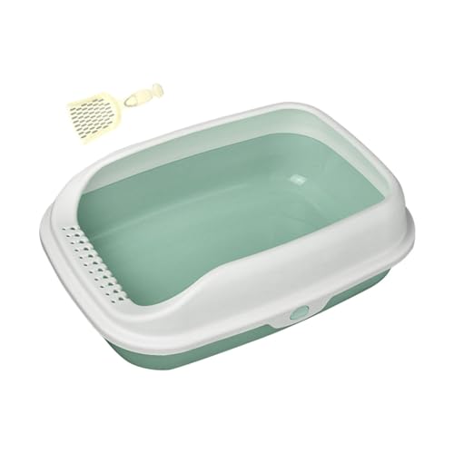 kowaku Offene Katzentoilette Katzentoilette Katzensandkasten Spritzwassergeschützter Katzenstreu Behälter Stabil Hohe Seiten für Haustierbedarf Kleine Mittlere Große Katzen, Grün Medium kowaku Offene Katzentoilette Katzentoilette Katzensandkasten Spritzwassergeschützter Katzenstreu Behälter Stabil Hohe Seiten für Haustierbedarf Kleine Mittlere Große Katzen, Grün Medium von kowaku