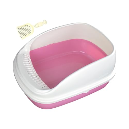 kowaku Offene Katzentoilette Katzentoilette Katzensandkasten Spritzwassergeschützter Katzenstreu Behälter Stabil Hohe Seiten für Haustierbedarf Kleine Mittlere Große Katzen, Rosa Groß kowaku Offene Katzentoilette Katzentoilette Katzensandkasten Spritzwassergeschützter Katzenstreu Behälter Stabil Hohe Seiten für Haustierbedarf Kleine Mittlere Große Katzen, Rosa Groß von kowaku