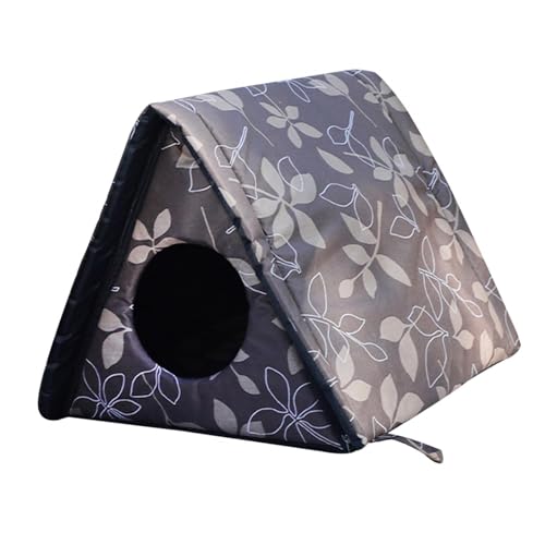 kowaku Outdoor Pet Shelter, Pet Sleeping Bed Cat Zwinger Foldable Detachable Stray Cat Shelter, Pet House for Kittens or Small Dogs, Brown and S kowaku Outdoor Pet Shelter, Pet Sleeping Bed Cat Zwinger Foldable Detachable Stray Cat Shelter, Pet House for Kittens or Small Dogs, Brown and S von kowaku