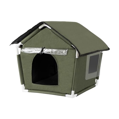 kowaku Outdoor Pet Shelter, Pet Sleeping Bed Cat Zwinger Foldable Detachable Stray Cat Shelter, Pet House for Kittens or Small Dogs von kowaku