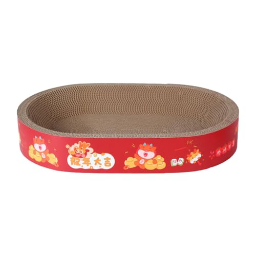 kowaku Ovales Katzenkratzbett aus Karton, Katzenbett aus Wellpappe, Kratzbrett, Kratzunterlage, Schüssel, Nest, XL kowaku Ovales Katzenkratzbett aus Karton, Katzenbett aus Wellpappe, Kratzbrett, Kratzunterlage, Schüssel, Nest, XL von kowaku