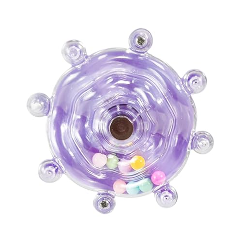 kowaku Papageien-Drehradrassel, interaktives Spielzeug, Papageien-Übungsspielzeug für kleine mittelgroße Vögel, Papageien, violett kowaku Papageien-Drehradrassel, interaktives Spielzeug, Papageien-Übungsspielzeug für kleine mittelgroße Vögel, Papageien, violett von kowaku