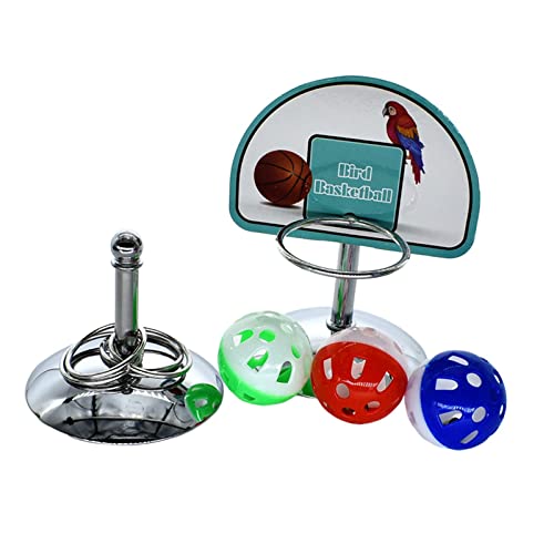 kowaku Papageienspielzeug, Basketballkorb mit Bällen, Vögel, Puzzle-Spielzeug für Wellensittichkäfig von kowaku