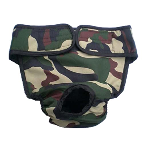 kowaku Pet Dog Safe Physical Pant Windel für Hündinnen, Camouflage, Größe M von kowaku