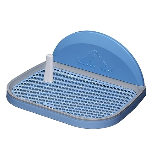 kowaku Pet Dog Toilet Tray Potty Fence Removable Post Anti Slip Bottom Anti Splashing for Keeping Pets Paws Dry and Clean, Blue L kowaku Pet Dog Toilet Tray Potty Fence Removable Post Anti Slip Bottom Anti Splashing for Keeping Pets Paws Dry and Clean, Blue L von kowaku