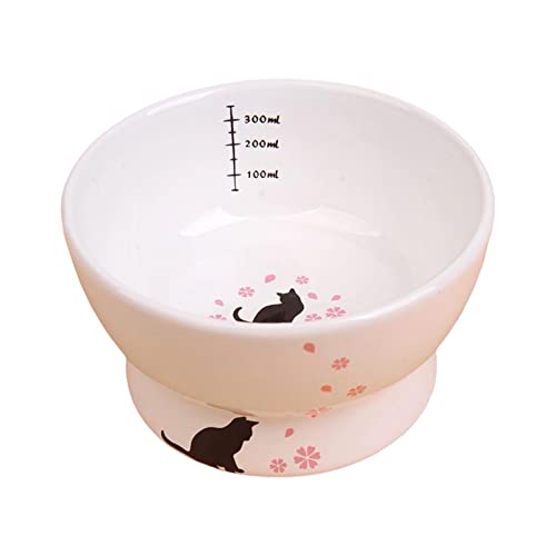 kowaku Pet Feeder Waterer Ceramic Non Slip Snack Bowl Food Container Raised Cat Bowl for Kitten, Cat, Water Bowl von kowaku