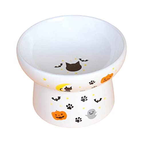 kowaku Pet Feeder Waterer Ceramic Non Slip Snack Bowl Food Container Raised Cat Bowl for Kitten, Paw, Food Bowl von kowaku