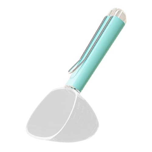 kowaku Pet Scooper Messbecher für Hunde, Mehrzweck Zubehör für Tragbare Werkzeuge, Hundelöffel mit Taschenclip, Messlöffel für Hundefutter, Grün von kowaku