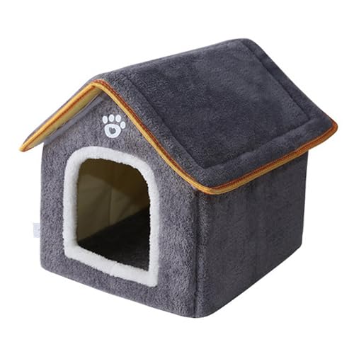 kowaku Pet Shelter Pet Cat Nest Zwinger Removable Washable Snooze Sleeping Cat House Cat Bed for Chihuahua Puppy Kitten Pudle Dog, gray L von kowaku