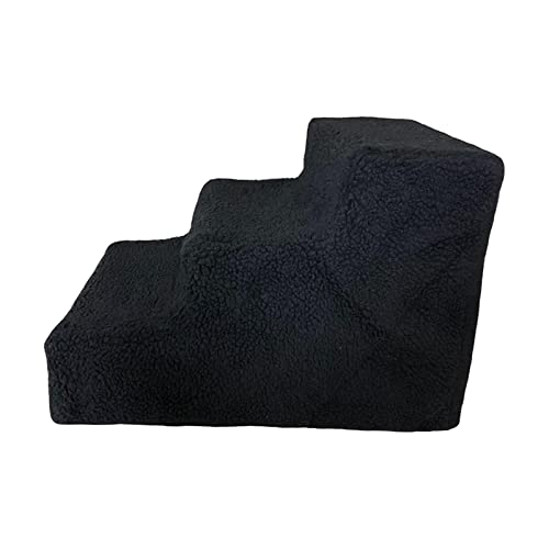 kowaku Rutschfeste Hundetreppe, bequemes Bett, waschbare Abdeckung, Stabile, abnehmbare Couch, Haustierrampe, Leiter für Katzen, Innenbereich, Kätzchen, Schwarz von kowaku