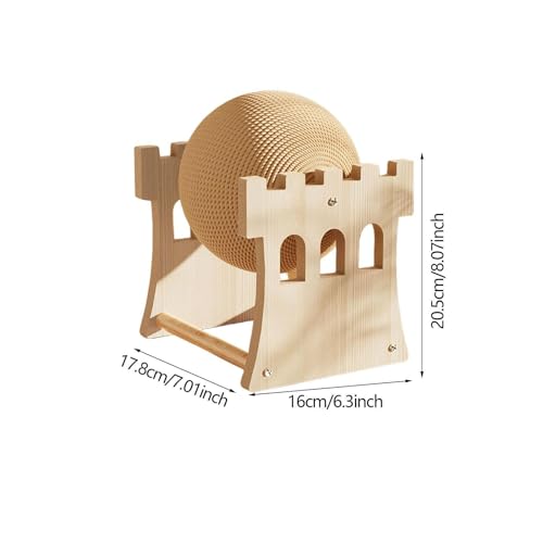 kowaku Sisal-Kratzball, Holzkratzbrett, Kratzspielzeug für Katzen und kleine Tiere, Schloss Klein kowaku Sisal-Kratzball, Holzkratzbrett, Kratzspielzeug für Katzen und kleine Tiere, Schloss Klein von kowaku