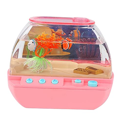 kowaku Spielhaus-Spielzeug, Cartoon-Mini mit Licht, elektrifizierter virtueller Ozean, mit Musik, Aquarium-Spielzeug für Desktop-Büro-Heimtisch, ROSA kowaku Spielhaus-Spielzeug, Cartoon-Mini mit Licht, elektrifizierter virtueller Ozean, mit Musik, Aquarium-Spielzeug für Desktop-Büro-Heimtisch, ROSA von kowaku