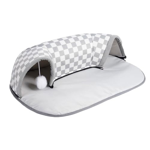 kowaku Süßes Katzenbett, Spielzeugtunnel, Katzenspielmatte für Kleine, Mittelgroße Und Große Katzen, Hase kowaku Süßes Katzenbett, Spielzeugtunnel, Katzenspielmatte für Kleine, Mittelgroße Und Große Katzen, Hase von kowaku