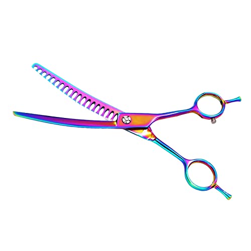kowaku Unten Gebogene Chunker Shear Pet Grooming Effilierschere Haarschneideschere zum Trimmen der Haare für Hunde und Katzen, 6,5 Zoll kowaku Unten Gebogene Chunker Shear Pet Grooming Effilierschere Haarschneideschere zum Trimmen der Haare für Hunde und Katzen, 6,5 Zoll von kowaku