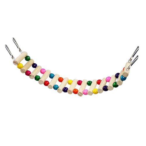kowaku Vogel-Hängeleiter, Kletterleiter-Spielzeug, flexibles Papageien-Kletterseil, Vogel-Holzleiterbrücke, Papageienbrücke für Finken, kowaku Vogel-Hängeleiter, Kletterleiter-Spielzeug, flexibles Papageien-Kletterseil, Vogel-Holzleiterbrücke, Papageienbrücke für Finken, von kowaku