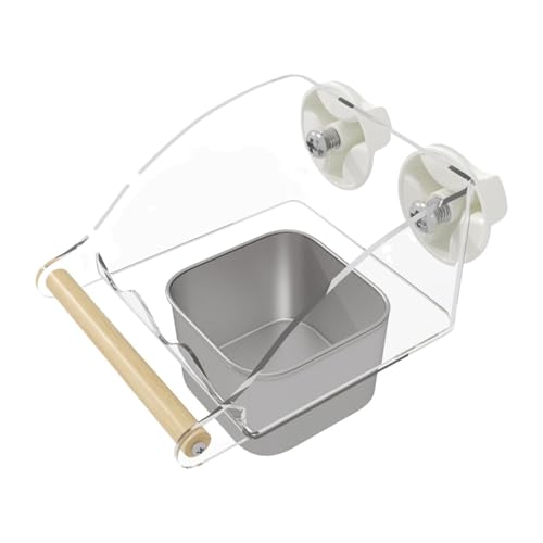 kowaku Vogelfutterstation für Käfig mit Sitzstangendeko Transparent Stabile Sittich Futterstation kowaku Vogelfutterstation für Käfig mit Sitzstangendeko Transparent Stabile Sittich Futterstation von kowaku