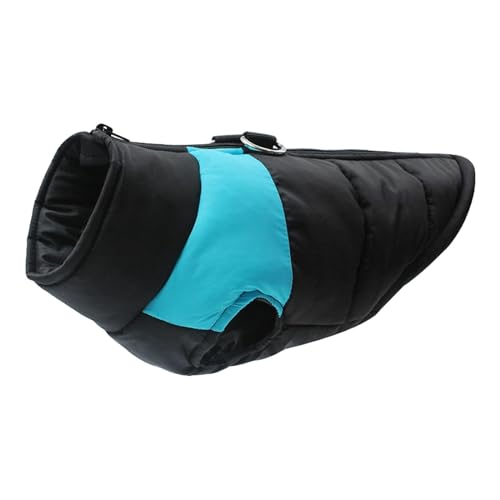 kowaku Warme Hundeweste, Haustierkleidung, Bekleidung, Reißverschluss, einfach zu tragen, Winter-Kälte-Haustierweste, Winter-Hunde-Outfits für Partys, blau XL von kowaku
