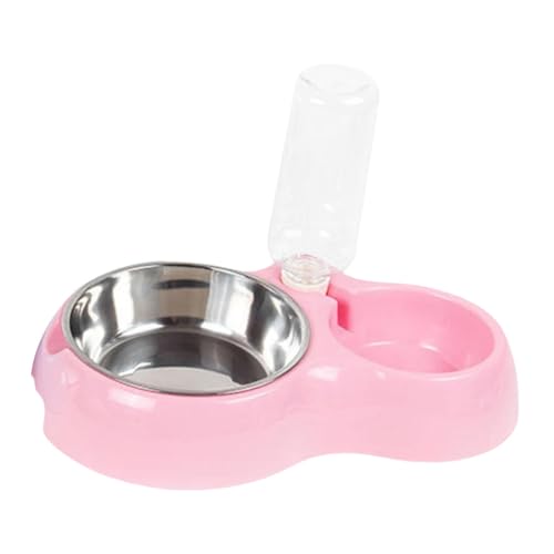 kowaku Wasser- und Futternapf-Set für Haustiere, Katzen, Hundenäpfe, automatische Tränkeflasche, Katzennapf aus Edelstahl, Wasserspender für Tierhandlungen, ROSA kowaku Wasser- und Futternapf-Set für Haustiere, Katzen, Hundenäpfe, automatische Tränkeflasche, Katzennapf aus Edelstahl, Wasserspender für Tierhandlungen, ROSA von kowaku