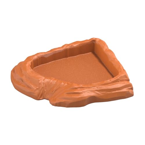 kowaku Wassernapf für Reptilien, Terrarium-Schüssel, platzsparend, Fächerform, imitiert Felsmuster, Reptilien-Badebecken, Schildkröte für Heimtierbedarf, Hellbraun kowaku Wassernapf für Reptilien, Terrarium-Schüssel, platzsparend, Fächerform, imitiert Felsmuster, Reptilien-Badebecken, Schildkröte für Heimtierbedarf, Hellbraun von kowaku