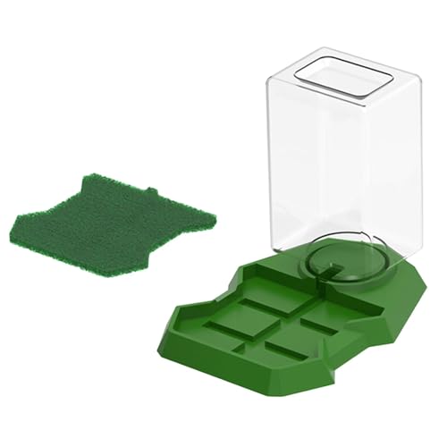kowaku Wasserspender für Reptilien, Futter- und Wassernapf für Schildkröten, Spenderflasche für Schildkröten, Tiertränke für Chamäleons, Laubfrösche und, GrÜn von kowaku