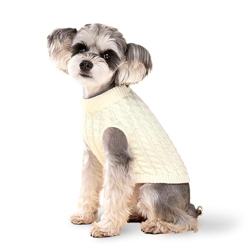 Hundepullover mit Rollkragen, warme Kleidung für kleine und mittelgroße Hunde, perfekt für Bulldoggen, Pudel, Yorkshire und mehr, Beige M Hundepullover mit Rollkragen, warme Kleidung für kleine und mittelgroße Hunde, perfekt für Bulldoggen, Pudel, Yorkshire und mehr, Beige M von krastmon