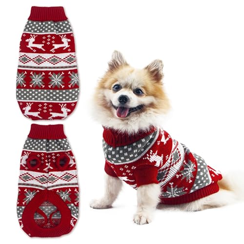 Weihnachtspullover für Hunde und Katzen, für den Urlaub, Weihnachtspullover mit Elchmuster für Hunde und Katzen, Größe L Weihnachtspullover für Hunde und Katzen, für den Urlaub, Weihnachtspullover mit Elchmuster für Hunde und Katzen, Größe L von krastmon