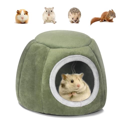 kuivoo Hamsterbett, kleines Haustierbett, multifunktionales Käfighaus mit herausnehmbarem Polster, warmes Nisthöhle und Versteck für junges Meerschweinchen, Igel, Eichhörnchen, Ratten, Kleintiere kuivoo Hamsterbett, kleines Haustierbett, multifunktionales Käfighaus mit herausnehmbarem Polster, warmes Nisthöhle und Versteck für junges Meerschweinchen, Igel, Eichhörnchen, Ratten, Kleintiere von kuivoo