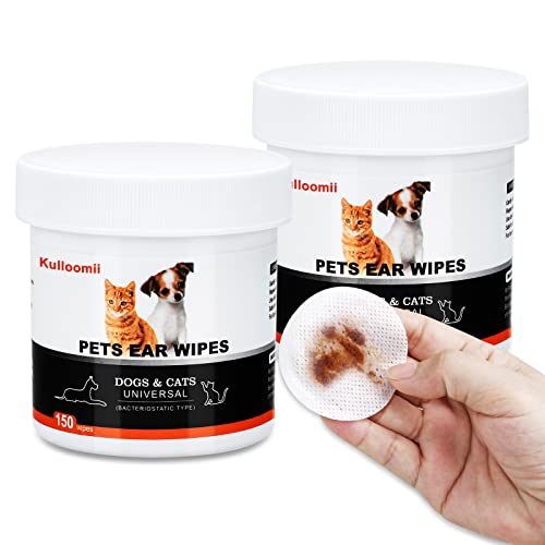 kulloomii Ohrpflege für Hunde & Katze 300 Stück – Ohrreiniger für Hunde - Hunde Ohrenreinger - ohrenreiniger Hund Ohrreiniger Hund - bei Ohrenentzündung Haustiere… von kulloomii