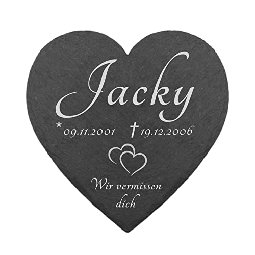 kultdog Schiefer Herz Grabstein mit Gravur - Gedenkstein für Mensch, Hund, Katze, Haustiere - Tiergrabstein mit Wunschtext - Grabschmuck für Urnen - Gedenktafel personalisiert - Herzsymbol kultdog Schiefer Herz Grabstein mit Gravur - Gedenkstein für Mensch, Hund, Katze, Haustiere - Tiergrabstein mit Wunschtext - Grabschmuck für Urnen - Gedenktafel personalisiert - Herzsymbol von kultdog