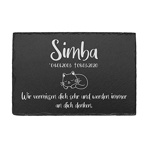 kultdog Tiergrabstein Grabplatte aus Schiefer Gedenkstein mit individueller Gravur Gedenktafel für Katzen Grabstein Grabschmuck personalisiert mit Ihrer Wunschgravur Katze kultdog Tiergrabstein Grabplatte aus Schiefer Gedenkstein mit individueller Gravur Gedenktafel für Katzen Grabstein Grabschmuck personalisiert mit Ihrer Wunschgravur Katze von kultdog