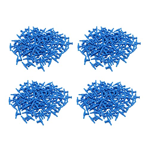 kunyi 400 Stück blaue Kunststoff-Serie, 2 Wege, Aquarium, Luftpumpe, Steuerventil für 4 mm, Luftschlauch von kunyi