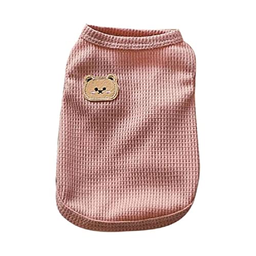 Hundeweste Camping Kleidung Niedlich Bär Pullover Frühling Sommer Welpen Pyjama Basic Waffelmuster T-Shirt Hund T-Shirts für mittelgroße Hunde Mädchen Hundeweste Camping Kleidung Niedlich Bär Pullover Frühling Sommer Welpen Pyjama Basic Waffelmuster T-Shirt Hund T-Shirts für mittelgroße Hunde Mädchen von kwoifioy