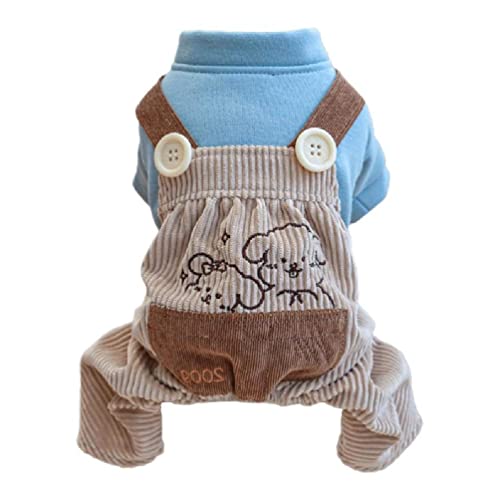 Schöner Kordsamt für Haustier-Overall Haustiere Hunde Kleidung Kostüm Geschenk für Haustier Blau Overall Vierbeinige Haustier Hosenträger Hund Jumpsuits für mittelgroße Hunde Schöner Kordsamt für Haustier-Overall Haustiere Hunde Kleidung Kostüm Geschenk für Haustier Blau Overall Vierbeinige Haustier Hosenträger Hund Jumpsuits für mittelgroße Hunde von kwoifioy
