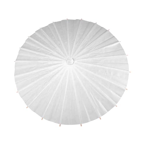 kwoifioy Haltbarkeit Holzgriff Kleine Regenschirmfoto Cosplay Requisiten Weißes Papier Parasol Für Kinder Und Brautjungfern von kwoifioy