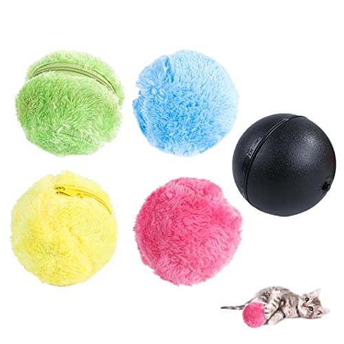 Magic Electric Roller Ball, aktiver rollender Ball, interaktives bewegliches Lernspielzeug, elektrisch betriebener Ball, Pet Electric Intelligence Toy Ball mit 4 Stoffhüllen für Welpen, Katzen Magic Electric Roller Ball, aktiver rollender Ball, interaktives bewegliches Lernspielzeug, elektrisch betriebener Ball, Pet Electric Intelligence Toy Ball mit 4 Stoffhüllen für Welpen, Katzen von kyaoayo