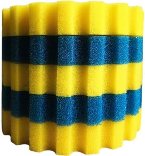 CPF-10000 Teichfilter Schwämme – Biologische Filterschaum Pads für CPF-10000 Druckteichfilter, Teichfilter Medien, Dual-Dichte Schwamm Ersatz (3 x Gelbe Fein- & 2 x Blaue Grob-Schwämme, Ø 26 cm) von kychenBase