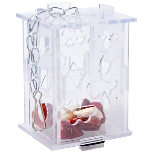 Vogel-Futterspender aus Acryl, Futterbox für Papageien, transparentes Puzzle-Vogel-Hänge-Spielzeug, Haustier-Intelligenz-Wachstumskäfig Papageien-Futterbox, Futterhalter, Schaukelspielzeug, Vogel-Futterspender aus Acryl, Futterbox für Papageien, transparentes Puzzle-Vogel-Hänge-Spielzeug, Haustier-Intelligenz-Wachstumskäfig Papageien-Futterbox, Futterhalter, Schaukelspielzeug, von kychenBase
