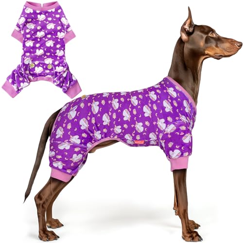 KYEESE Hunde-Pyjama, Kostüm für große Hunde, Einhorn, weiches Material, dehnbar, Hunde-Pyjama, Einteiler, Haustier-Pyjama, Hundekleidung von kyeese