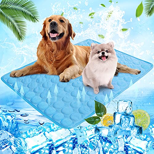 laamei Kühlmatte für Hunde Katzen Selbstkühlende Matte Haustier Kühlkissen Hundekühlmatte Waschbare Sommerkühlmatte für Hunde und Katzen von laamei