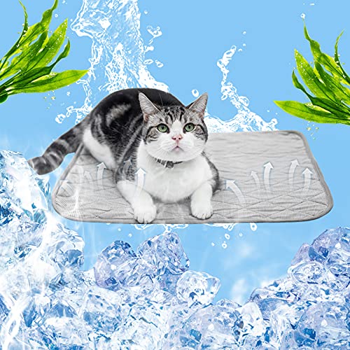 laamei Kühlmatte für Hunde Katzen Selbstkühlende Matte Haustier Kühlkissen Hundekühlmatte Waschbare Sommerkühlmatte für Hunde und Katzen von laamei