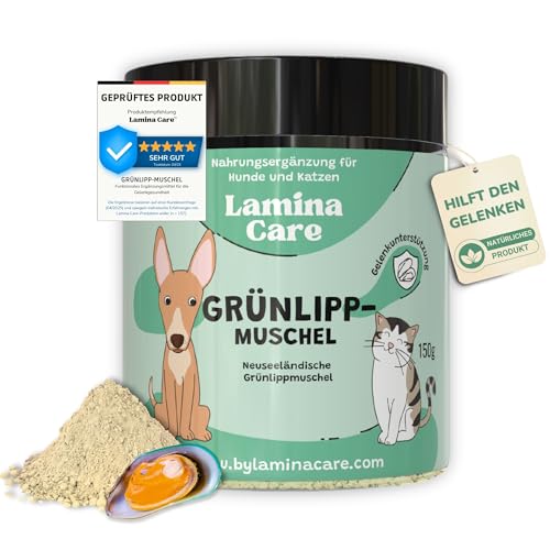 Lamina Care - Grünlippmuschel Hund Pulver zur Stärkung der Gelenke mit Glucosamin und Omega 3 Hund, natürliches Schmerzmittel für Hunde und Katzen, Gelenkpulver für Hunde zur Mobilitätssteigerung Lamina Care - Grünlippmuschel Hund Pulver zur Stärkung der Gelenke mit Glucosamin und Omega 3 Hund, natürliches Schmerzmittel für Hunde und Katzen, Gelenkpulver für Hunde zur Mobilitätssteigerung von lamina care